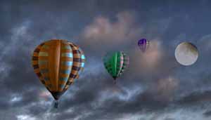 Surrealistisk fotografi -  Ballonfart
